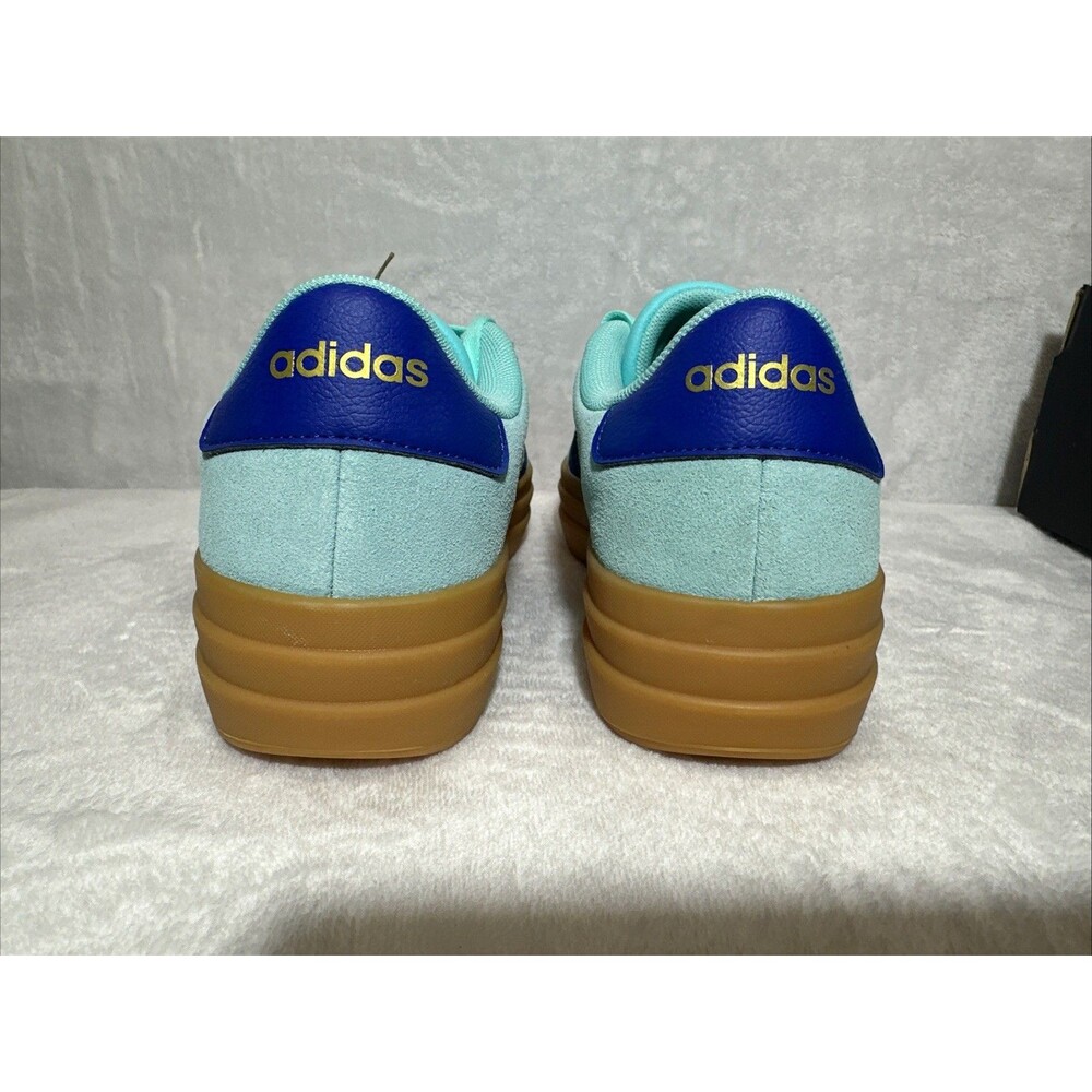 Adidas VL Court Bold Women 6 Turquoise Blue Gum Platform Sneakers - Picture 6 of 7